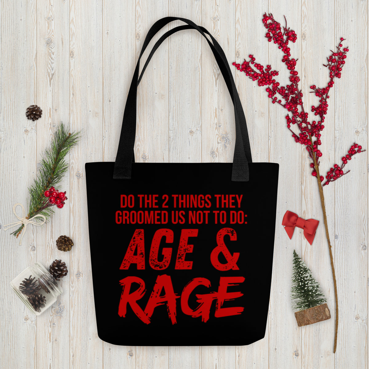 Age & Rage Feminist Tote Bag | Empowerment Statement Tote - Spinsterly Co