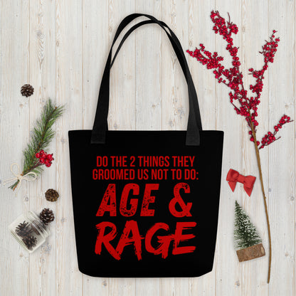 Age & Rage Feminist Tote Bag | Empowerment Statement Tote - Spinsterly Co