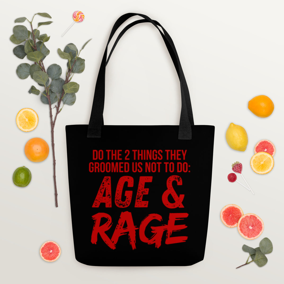 Age & Rage Feminist Tote Bag | Empowerment Statement Tote - Spinsterly Co
