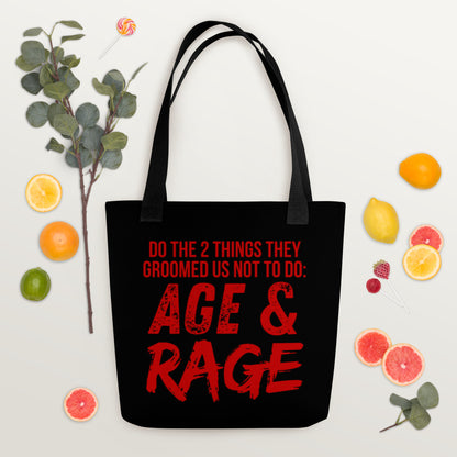 Age & Rage Feminist Tote Bag | Empowerment Statement Tote - Spinsterly Co
