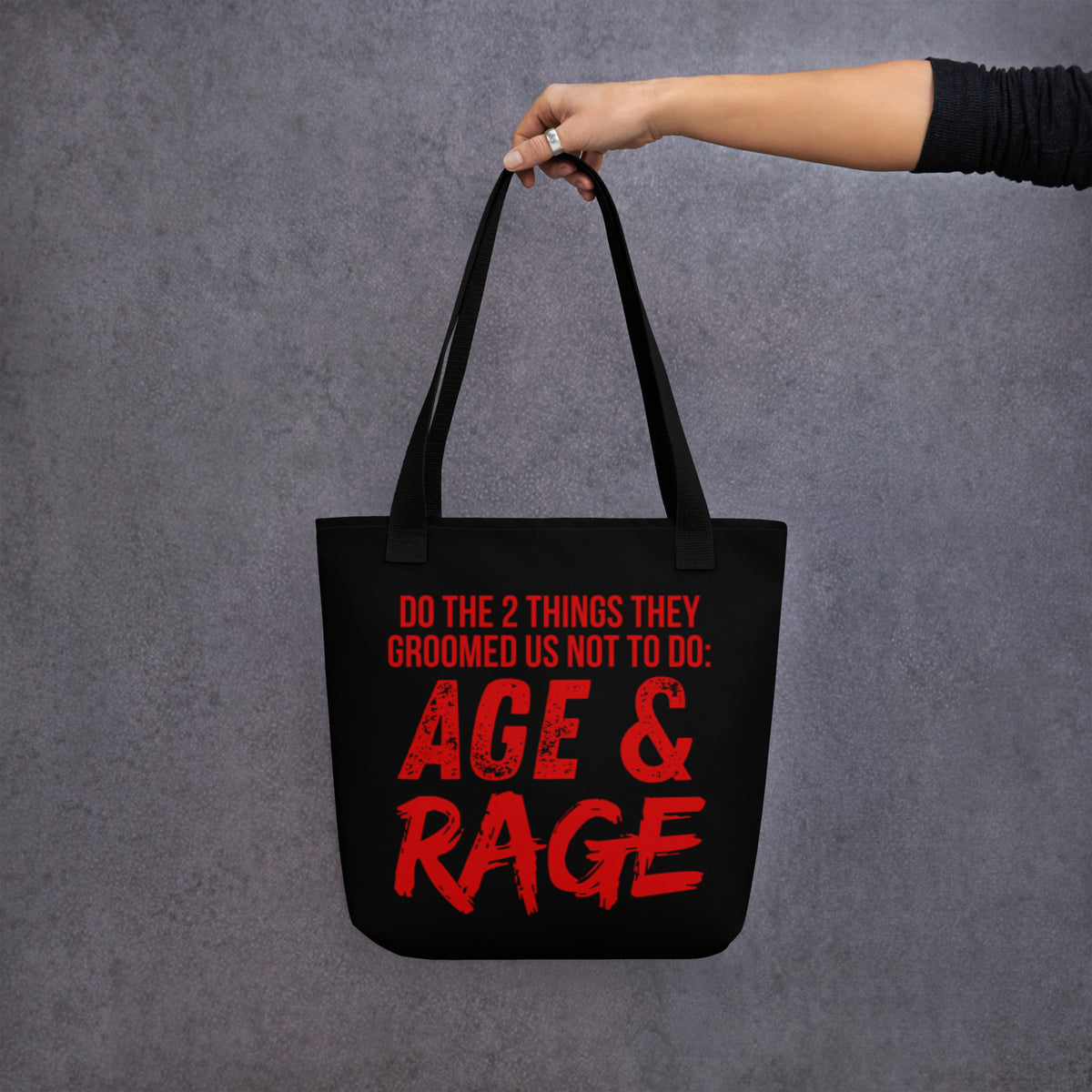 Age & Rage Feminist Tote Bag | Empowerment Statement Tote - Spinsterly Co