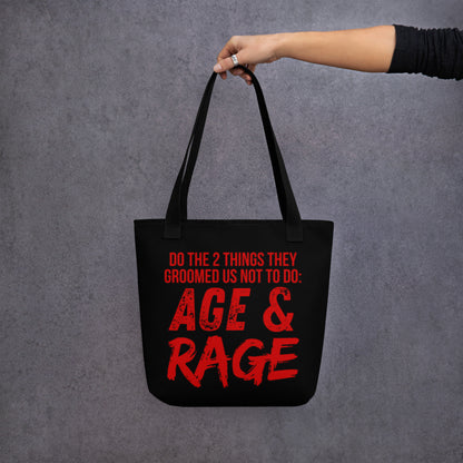 Age & Rage Feminist Tote Bag | Empowerment Statement Tote - Spinsterly Co