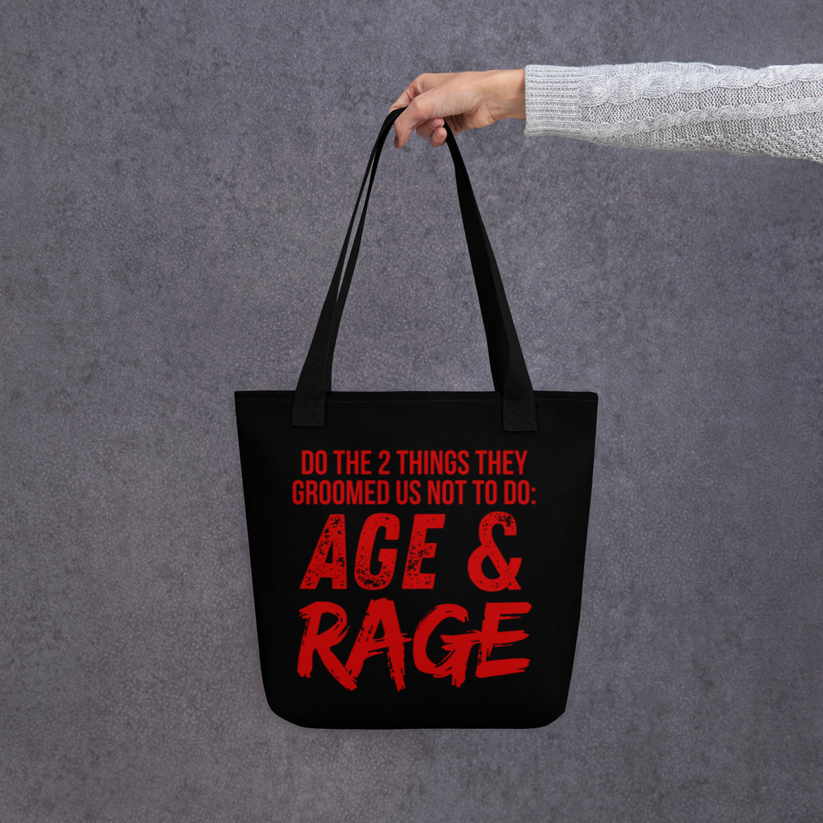 Age & Rage Feminist Tote Bag | Empowerment Statement Tote - Spinsterly Co