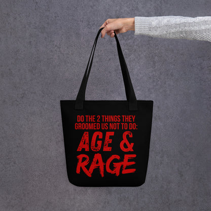 Age & Rage Feminist Tote Bag | Empowerment Statement Tote - Spinsterly Co