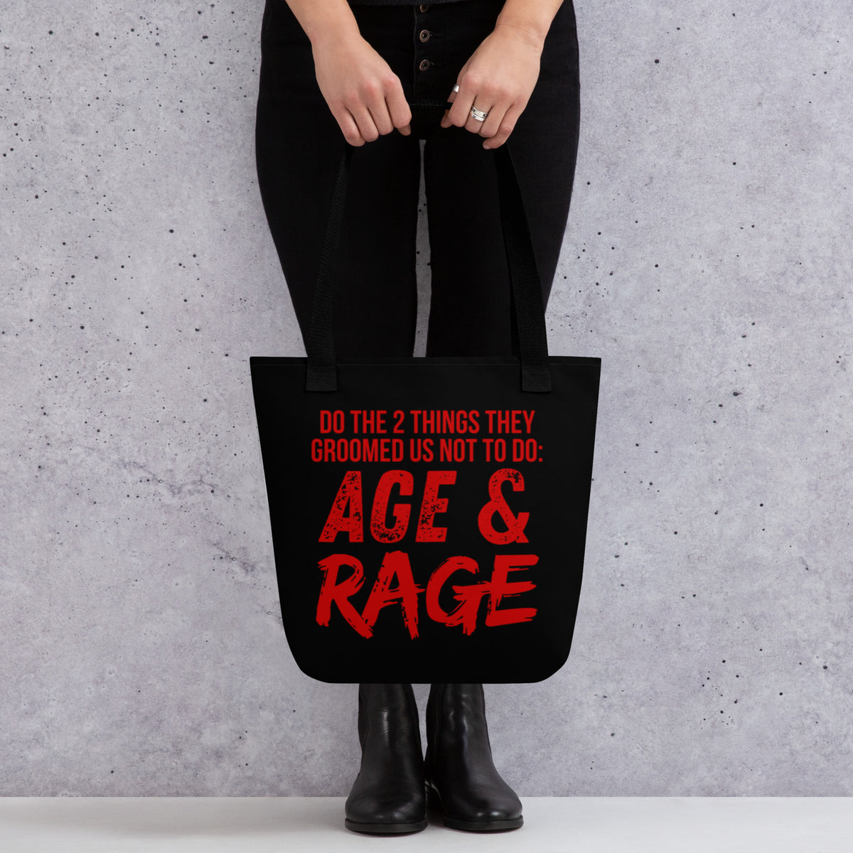 Age & Rage Feminist Tote Bag | Empowerment Statement Tote - Spinsterly Co