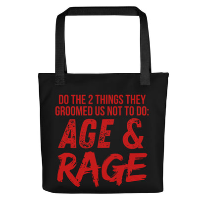 Age & Rage Feminist Tote Bag | Empowerment Statement Tote - Spinsterly Co