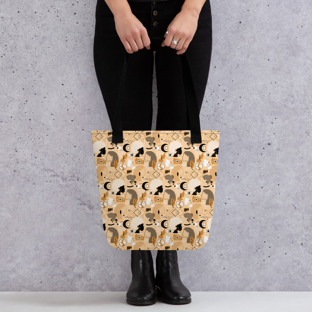 Black Women Mystic Collage Tote Bag | Afrofuturist All-Over Print Tote - Spinsterly Co