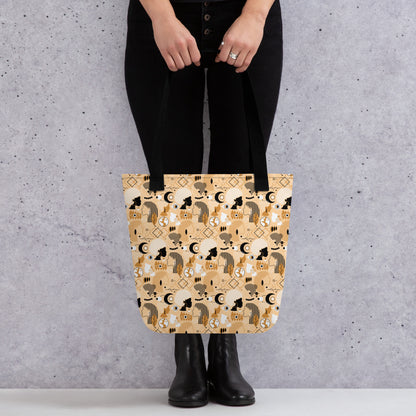 Black Women Mystic Collage Tote Bag | Afrofuturist All-Over Print Tote - Spinsterly Co