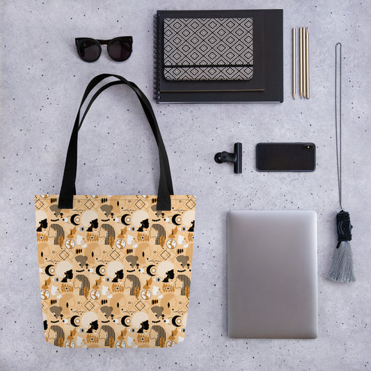 Black Women Mystic Collage Tote Bag | Afrofuturist All-Over Print Tote - Spinsterly Co