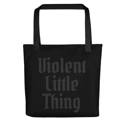 Violent Little Thing Tote Bag | Gothic Blackletter Romantasy Tote - Spinsterly Co