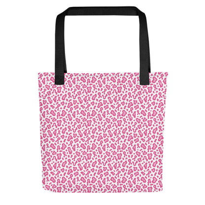 Pink Leopard Print Tote Bag | Breast Cancer Awareness Month - Spinsterly Co
