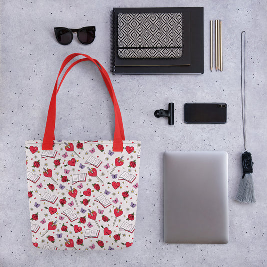 Romantasy Tote Bag | Bookish All-Over Print Bag - Spinsterly Co