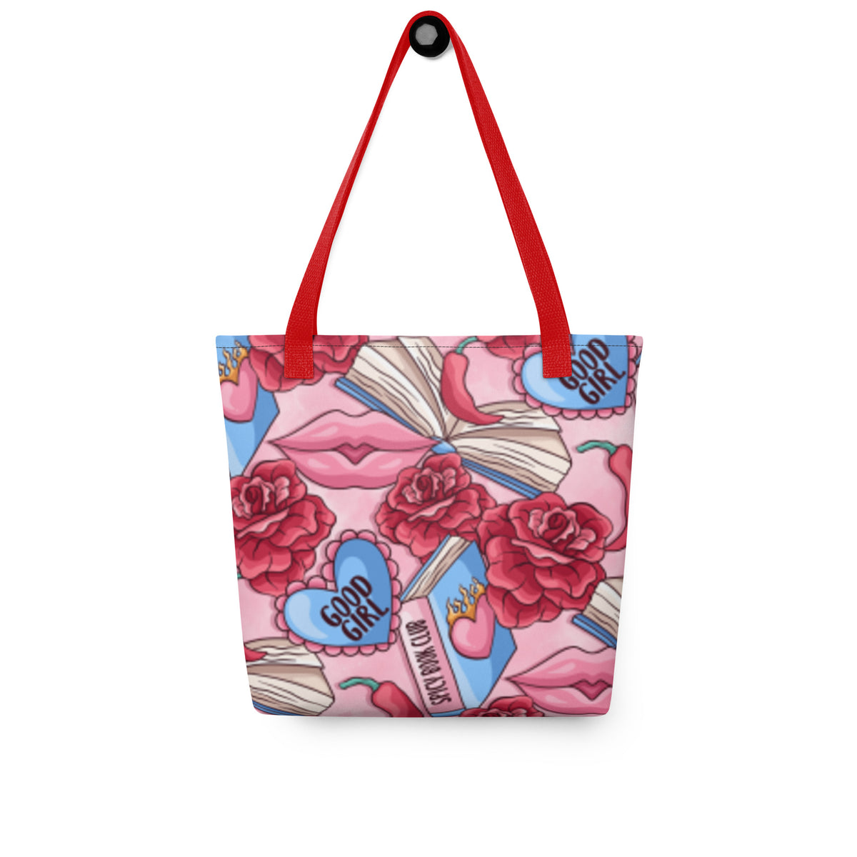 Spicy Book Club Tote Bag — Good Girl Bookish All-Over Print Bag - Spinsterly Co