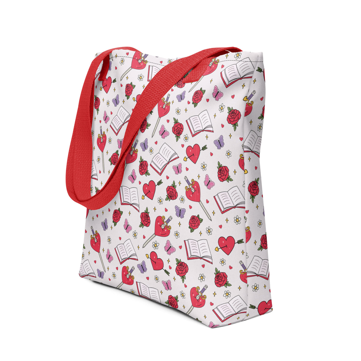 Romantasy Tote Bag | Bookish All-Over Print Bag - Spinsterly Co
