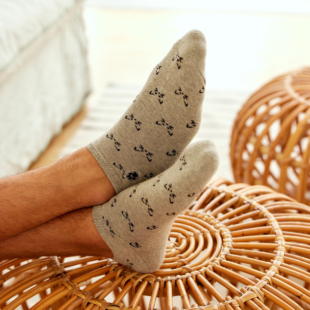 Socks that Save Cats — Cat Face Ankle Socks | Heather Grey | Cat Lover Gift | Organic Cotton - Spinsterly Co