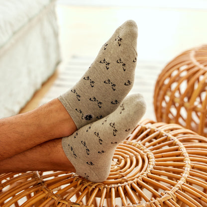 Socks that Save Cats — Cat Face Ankle Socks | Heather Grey | Cat Lover Gift | Organic Cotton - Spinsterly Co