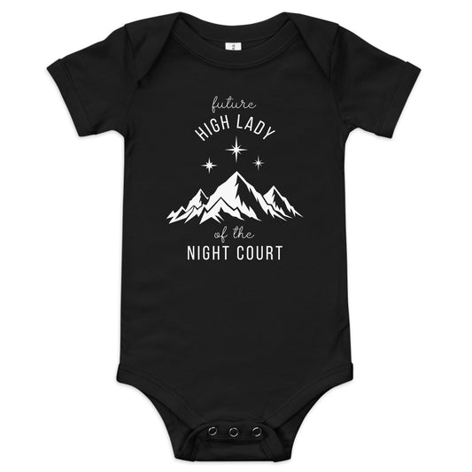 Future High Lady of the Night Court Baby Onesie — Romantasy Bookish Infant Gift - Spinsterly Co