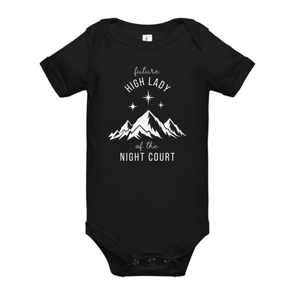 Future High Lady of the Night Court Baby Onesie — Romantasy Bookish Infant Gift - Spinsterly Co