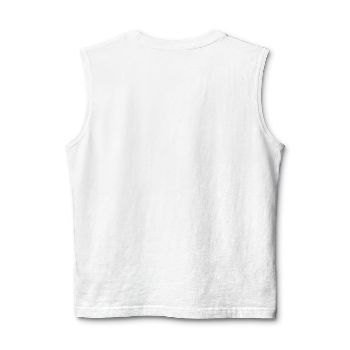 White sleeveless shirt on a white background