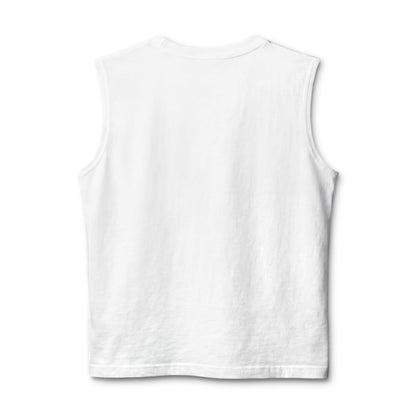 White sleeveless shirt on a white background
