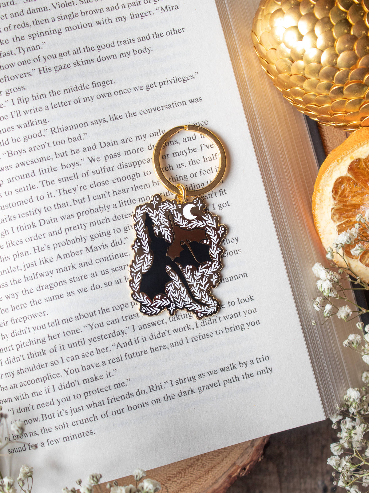 Dragon Bonded Pair Keychain | Hard Enamel Fantasy Fan Art - Spinsterly Co