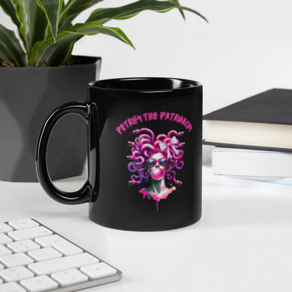 Petrify the Patriarchy Hot Pink Medusa Black Glossy Mug | Feminist Witchy Gift - Spinsterly Co