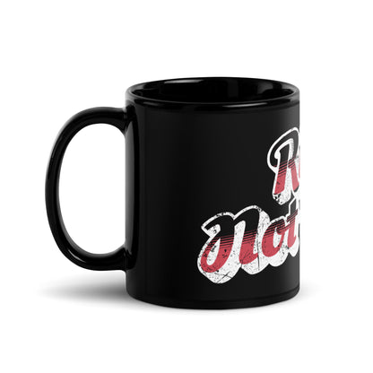 Riots Not Diets Distressed Retro Script Black Glossy Mug | Feminist Body Positive Gift - Spinsterly Co