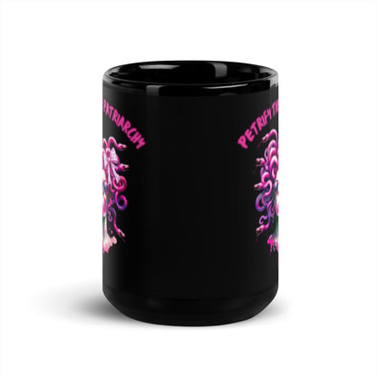 Petrify the Patriarchy Hot Pink Medusa Black Glossy Mug | Feminist Witchy Gift - Spinsterly Co