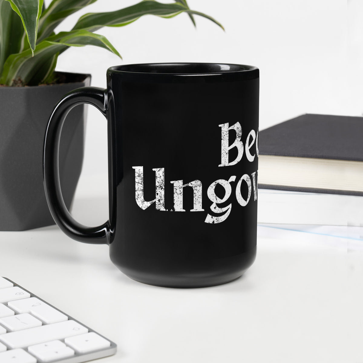 Become Ungovernable Distressed Gothic Black Glossy Mug | Feminist Activist Gift - Spinsterly Co