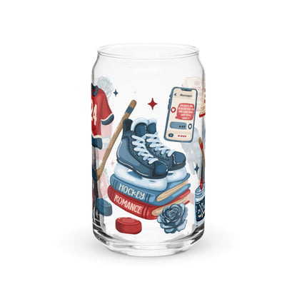 Queer Hockey Romance Bookish Glass Can Tumbler | Queer Sports Romance Reader Gift - Spinsterly Co