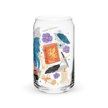 Dragon Romantasy Bookish Glass Can Tumbler — Fantasy Reader Gift - Spinsterly Co