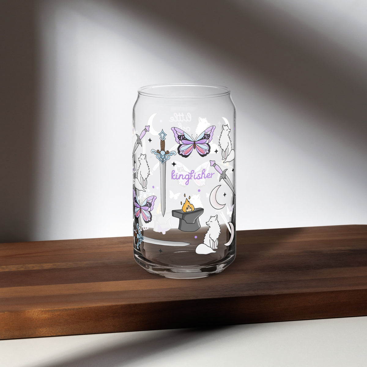 Dark Romantasy Bookish Glass Can Tumbler | Fantasy Reader Gift - Spinsterly Co