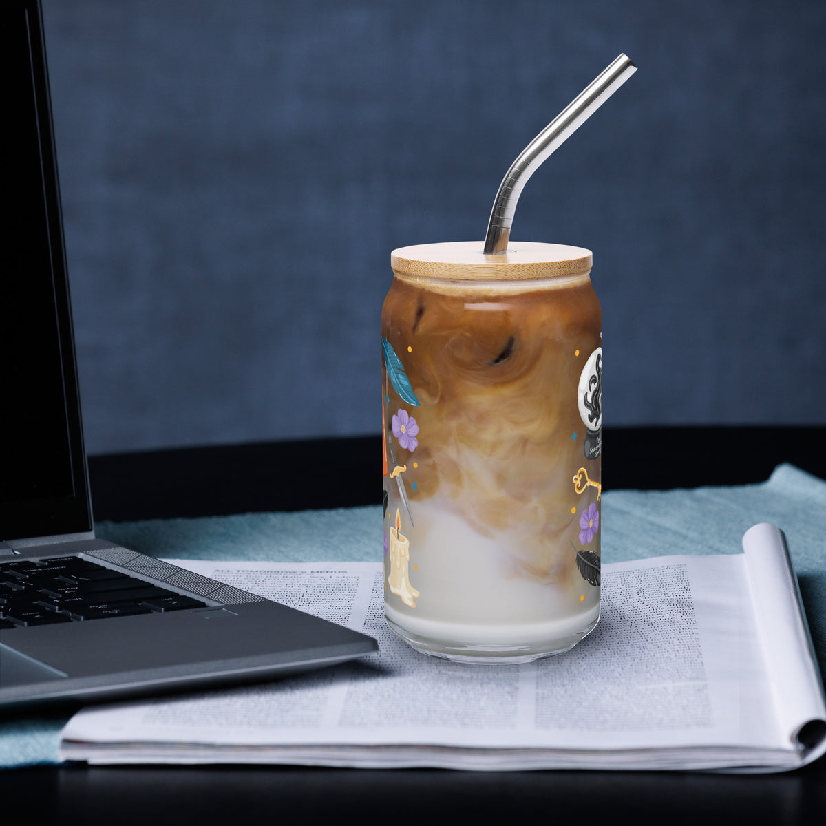 Dragon Romantasy Bookish Glass Can Tumbler — Fantasy Reader Gift - Spinsterly Co
