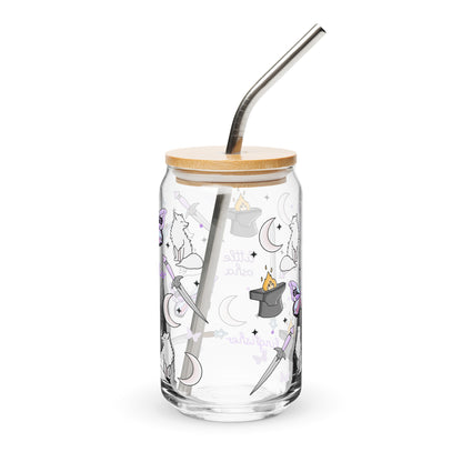 Dark Romantasy Bookish Glass Can Tumbler | Fantasy Reader Gift - Spinsterly Co