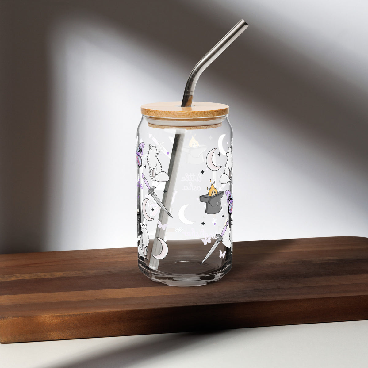Dark Romantasy Bookish Glass Can Tumbler | Fantasy Reader Gift - Spinsterly Co