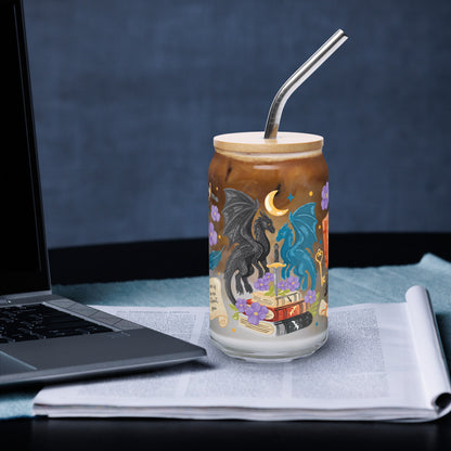 Dragon Romantasy Bookish Glass Can Tumbler — Fantasy Reader Gift - Spinsterly Co