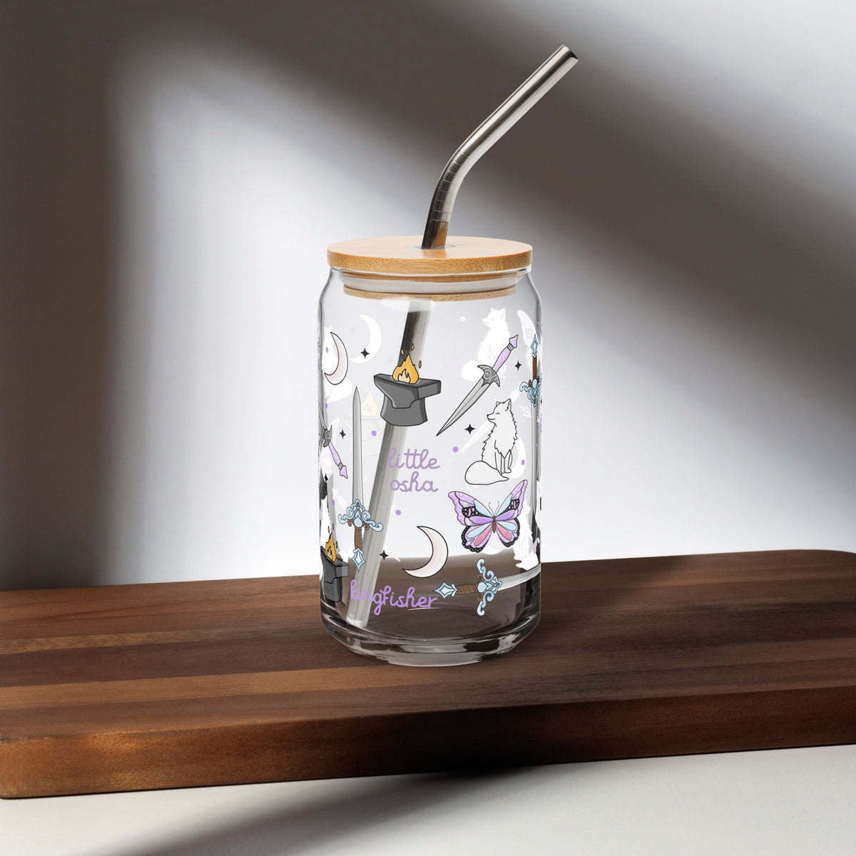 Dark Romantasy Bookish Glass Can Tumbler | Fantasy Reader Gift - Spinsterly Co