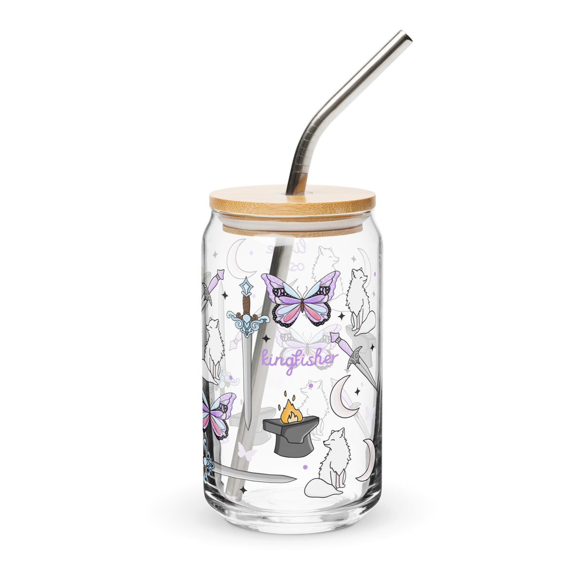 Dark Romantasy Bookish Glass Can Tumbler | Fantasy Reader Gift - Spinsterly Co