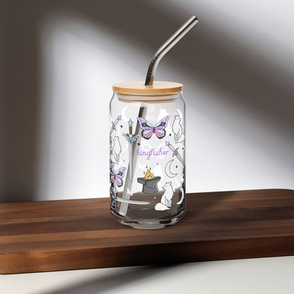 Dark Romantasy Bookish Glass Can Tumbler | Fantasy Reader Gift - Spinsterly Co