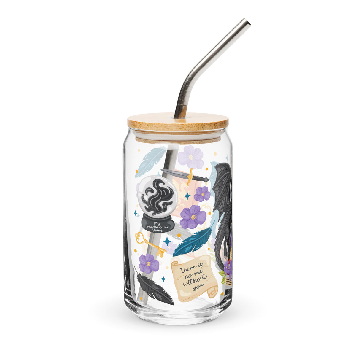 Dragon Romantasy Bookish Glass Can Tumbler — Fantasy Reader Gift - Spinsterly Co