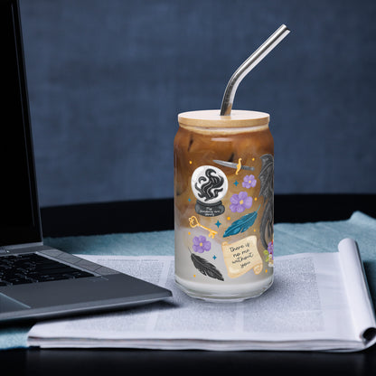 Dragon Romantasy Bookish Glass Can Tumbler — Fantasy Reader Gift - Spinsterly Co