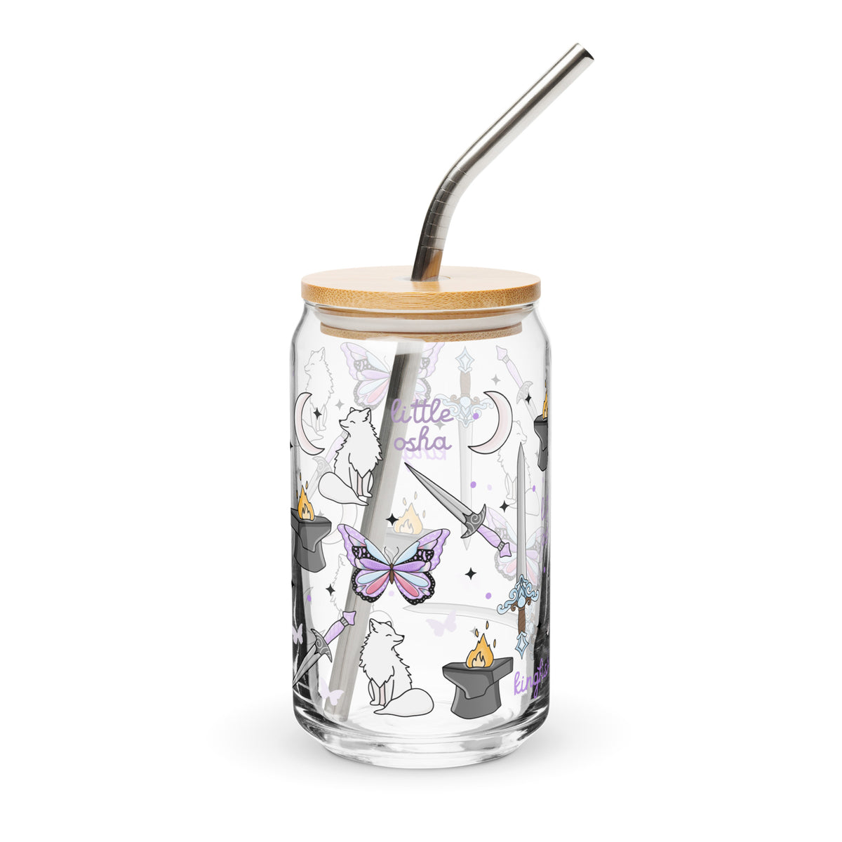 Dark Romantasy Bookish Glass Can Tumbler | Fantasy Reader Gift - Spinsterly Co