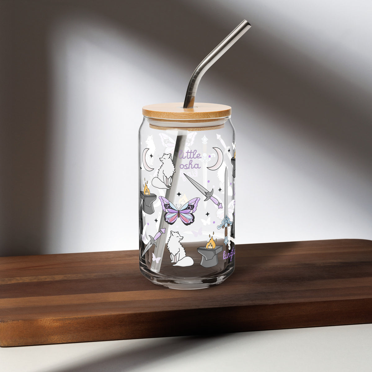 Dark Romantasy Bookish Glass Can Tumbler | Fantasy Reader Gift - Spinsterly Co