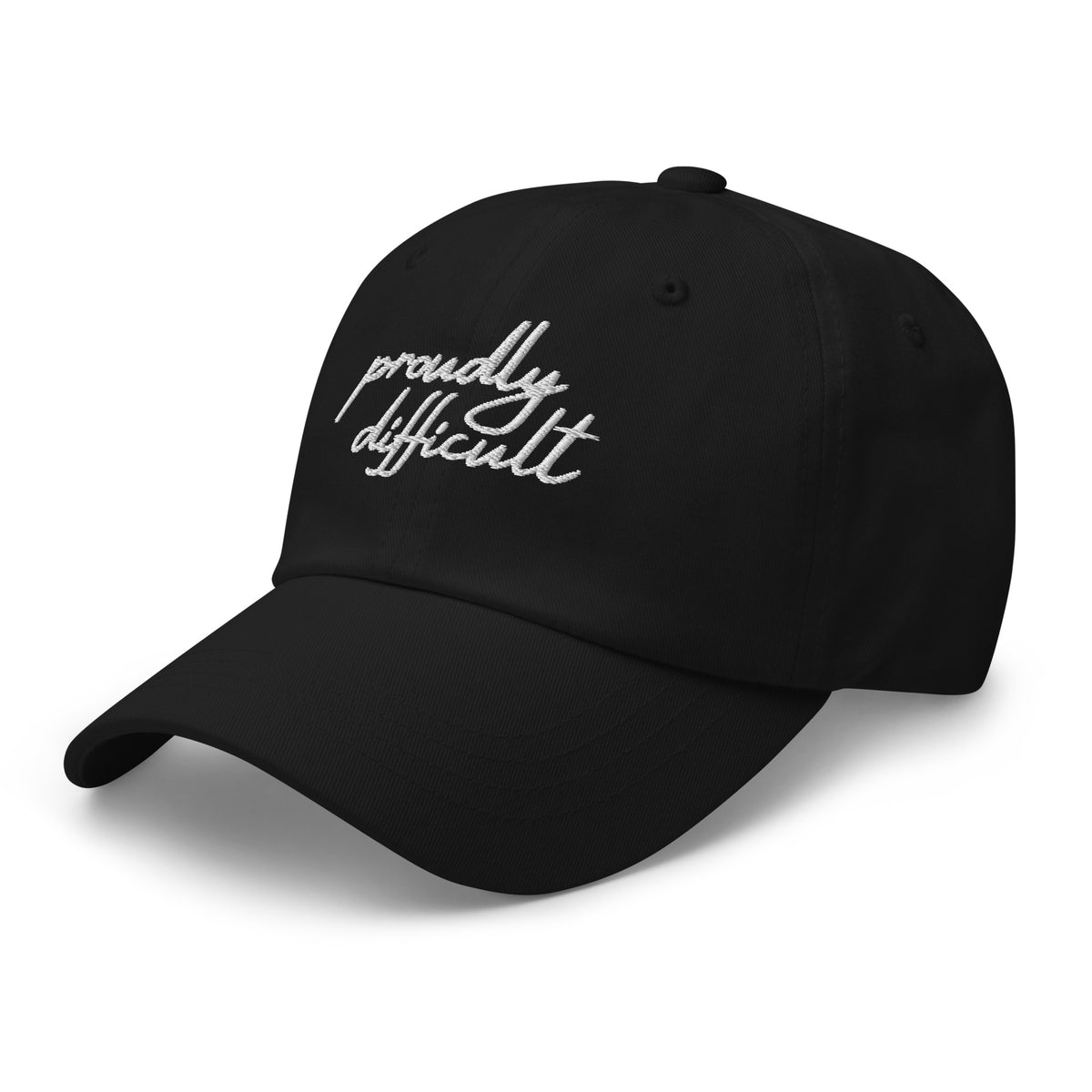 Proudly Difficult Dad Hat | Feminist Embroidered Baseball Cap - Spinsterly Co