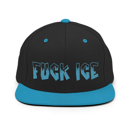 Fuck ICE Embroidered Snapback Hat | Anti-ICE Political Statement Cap - Spinsterly Co