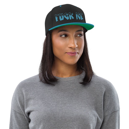 Fuck ICE Embroidered Snapback Hat | Anti-ICE Political Statement Cap - Spinsterly Co