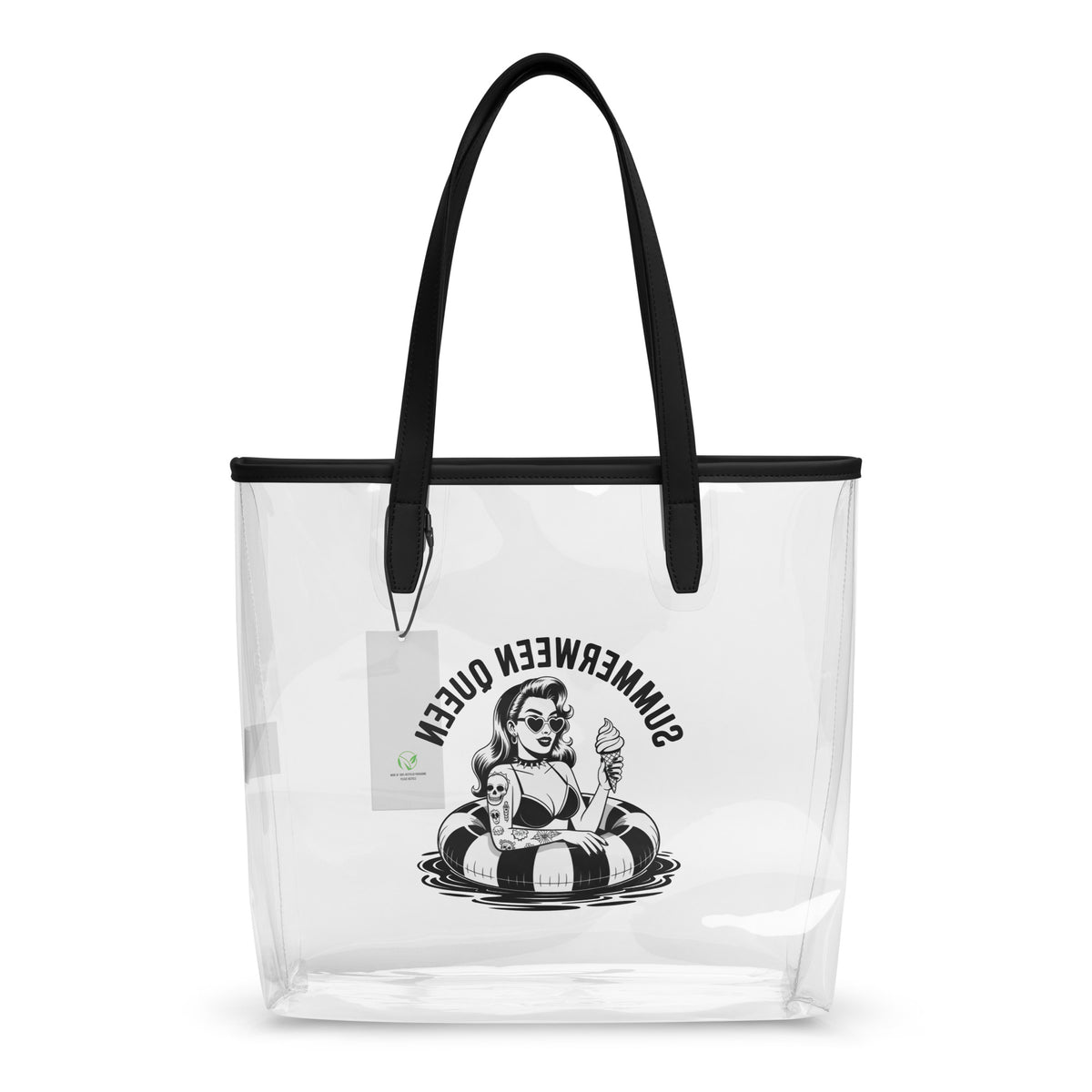 Summerween Queen Clear Tote Bag — Stadium-Approved Spooky Summer Bag - Spinsterly Co