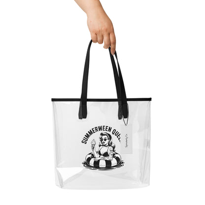 Summerween Queen Clear Tote Bag — Stadium-Approved Spooky Summer Bag - Spinsterly Co