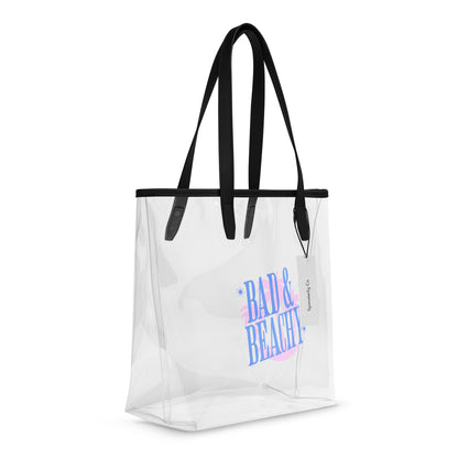 Bad & Beachy Clear Tote Bag | Stadium-Approved Waterproof Beach Bag - Spinsterly Co