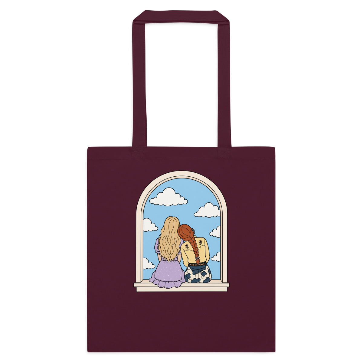 Windowsill Friends Cotton Tote Bag — Whimsical Friendship Illustration - Spinsterly Co